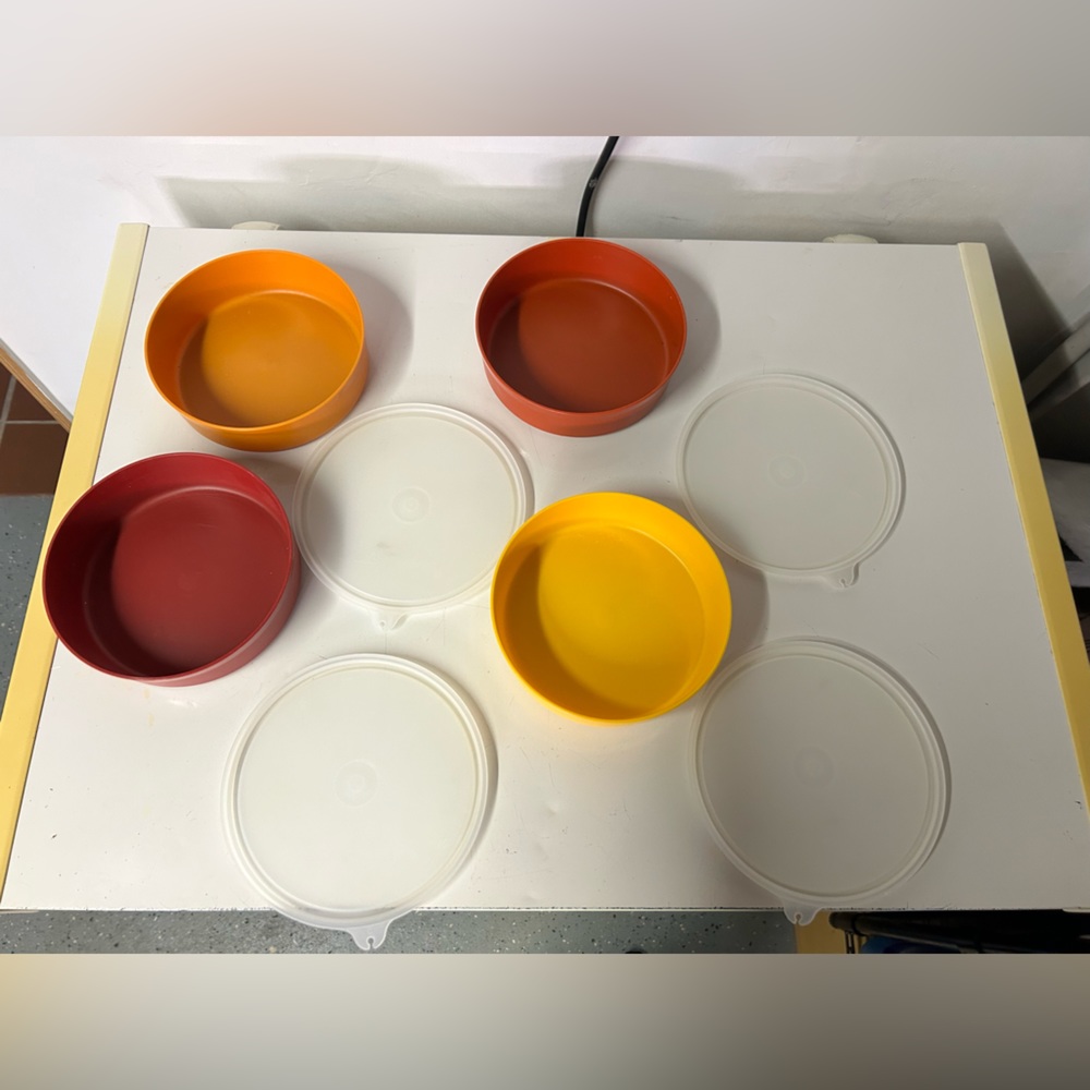 1970s Vintage Tupperware 1405 Bowls with Lids